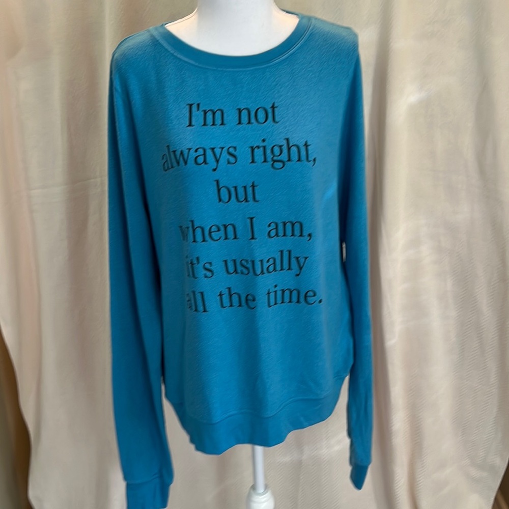 God Save LA Robins-Egg Blue Message  Sweatshirt. Size O/S